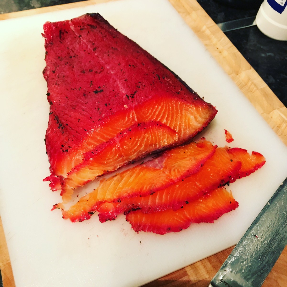Beetroot and dill cured&nbsp;salmon