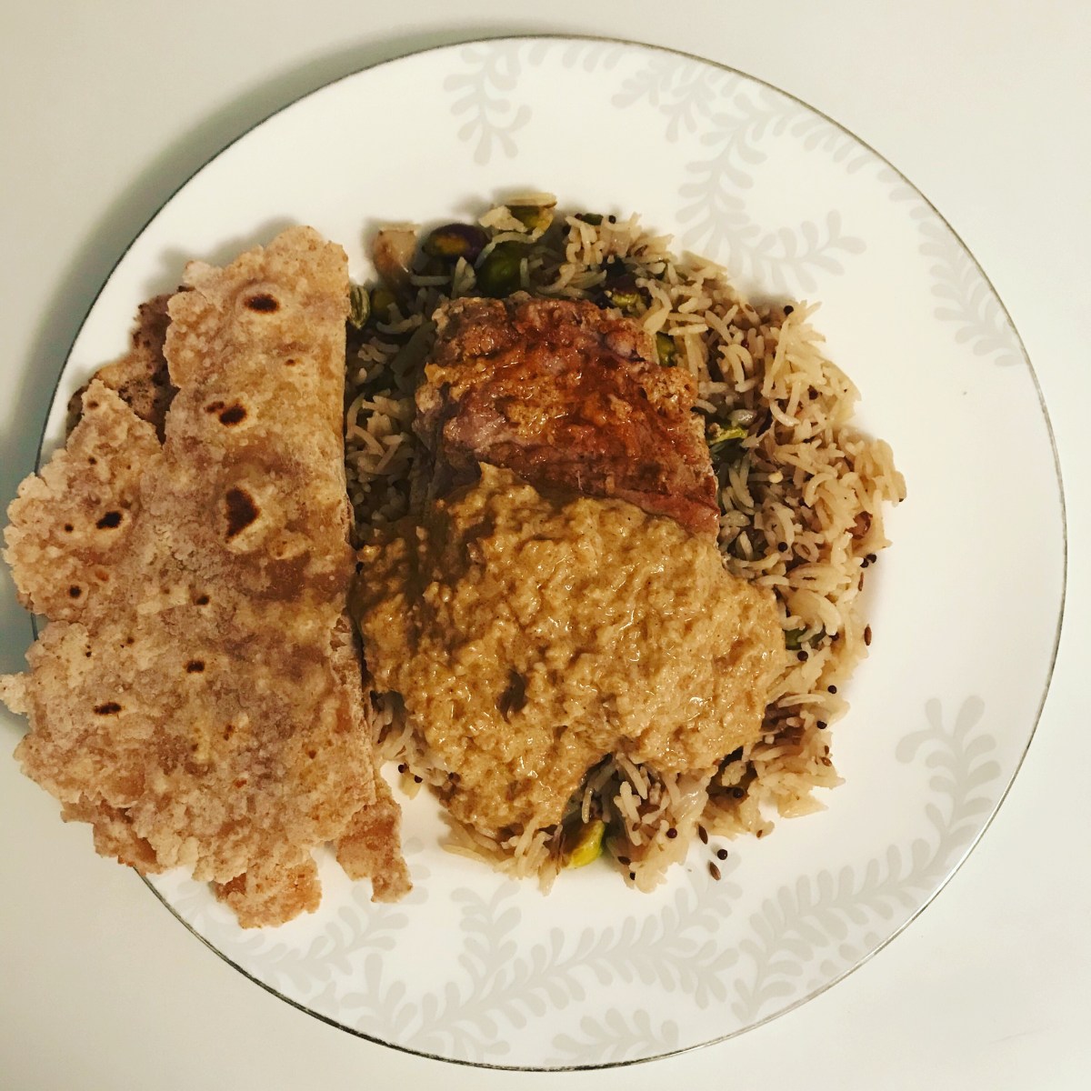 Aromatic rice with tandoori lamb&nbsp;steaks